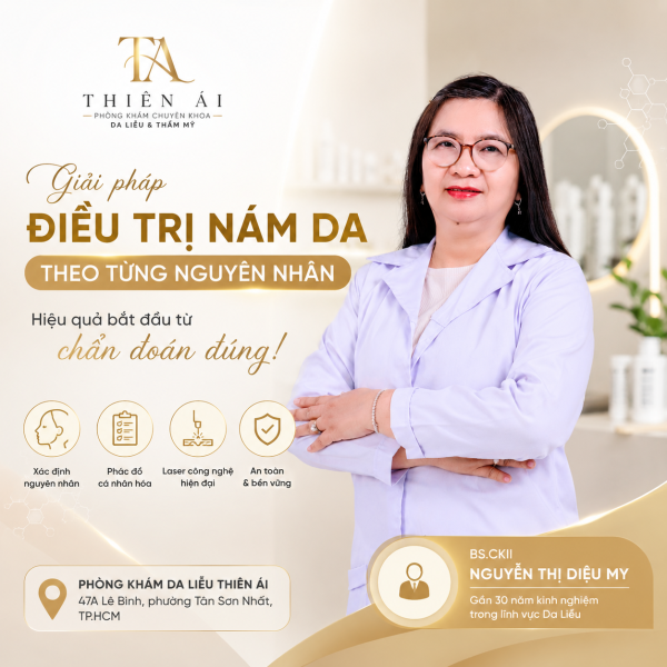 BS Da Liễu Diệu My chia sẻ giải pháp điều trị nám da theo từng nguyên nhân