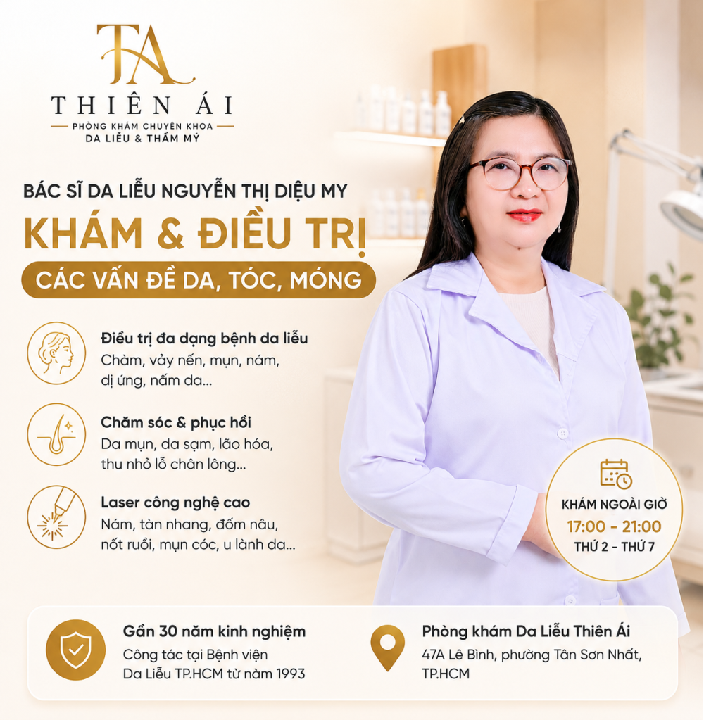 Bác sĩ Da liễu Nguyễn Thị Diệu My khám và điều trị những bệnh da liễu nào?