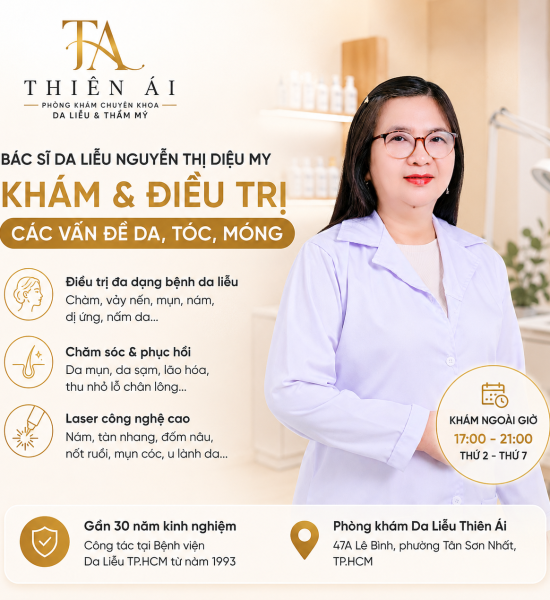 Bác sĩ Da liễu Nguyễn Thị Diệu My khám và điều trị những bệnh da liễu nào?