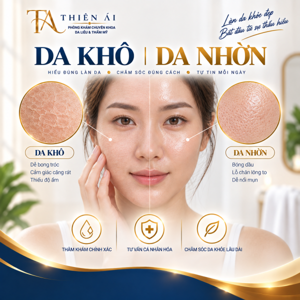 Da khô, da nhờn
