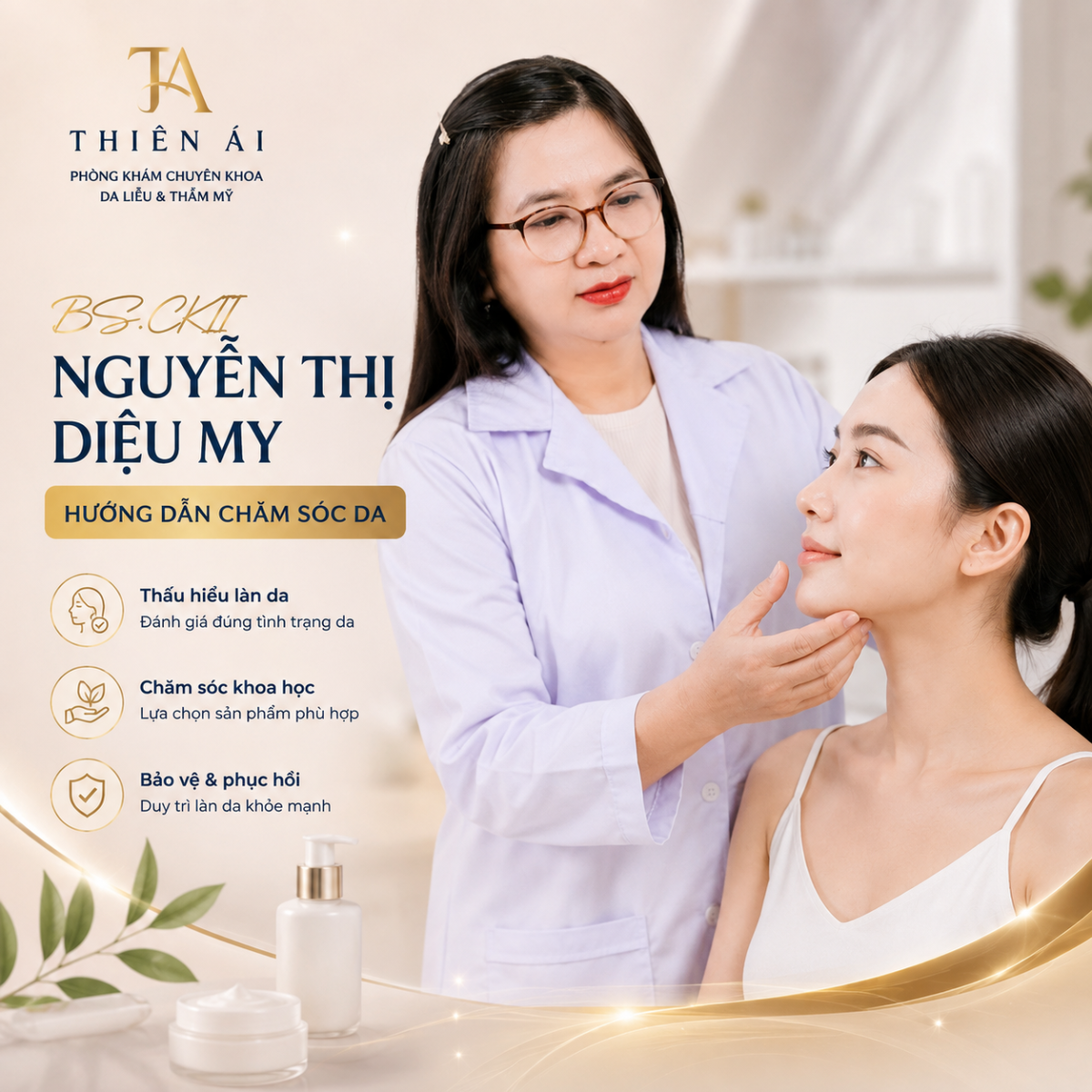 BS.CKII Nguyễn Thị Diệu My hướng dẫn xây dựng quy trình chăm sóc da khoa học