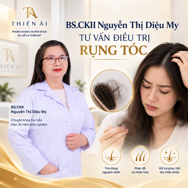 Bs Da liễu CK2 Nguyễn Thị Diệu My tư vấn điều trị rụng tóc