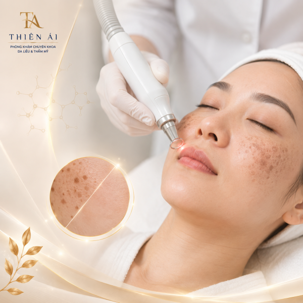 Điều trị tàn nhang và đồi mồi bằng Laser tại Phòng khám Da Liễu Thiên Ái