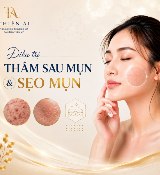 Điều trị thâm sau mụn và sẹo mụn dưới sự theo dõi của bác sĩ da liễu